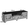 Hanah Home Soporte de TV Gazel Blanco y Marrón